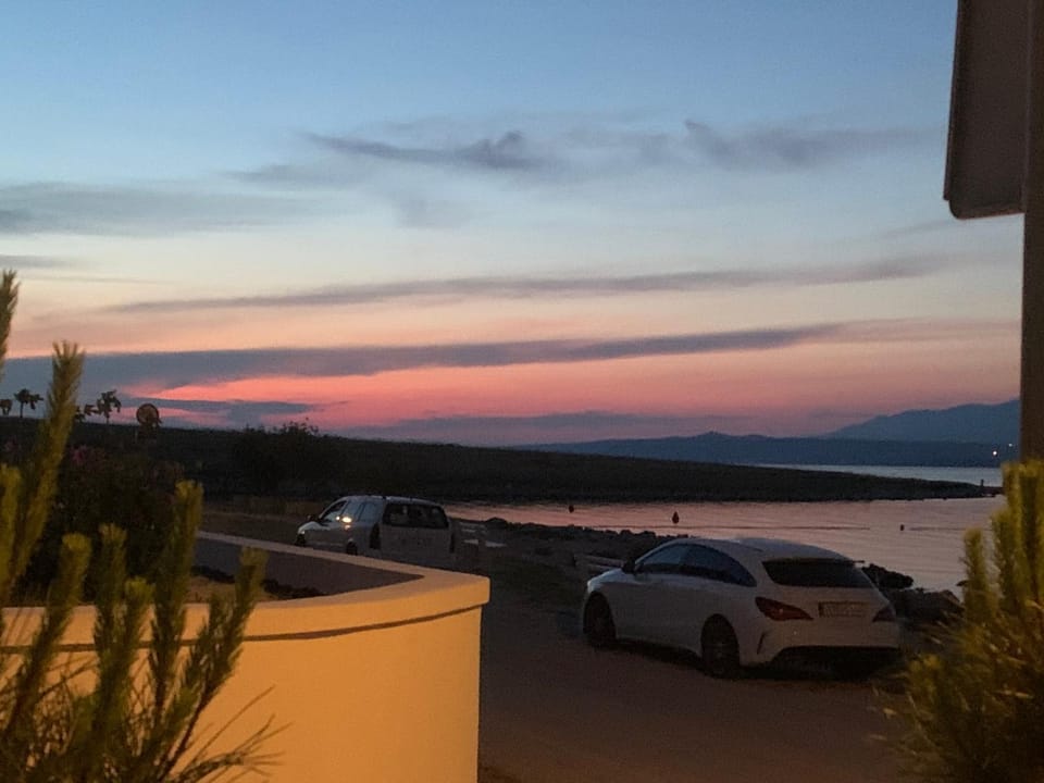 Natural landscape, Mountain view, Sea view, Sunset
