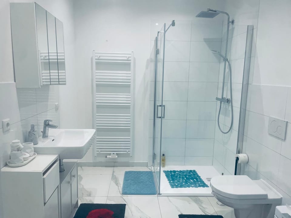 Shower, Toilet, Bathroom, towels