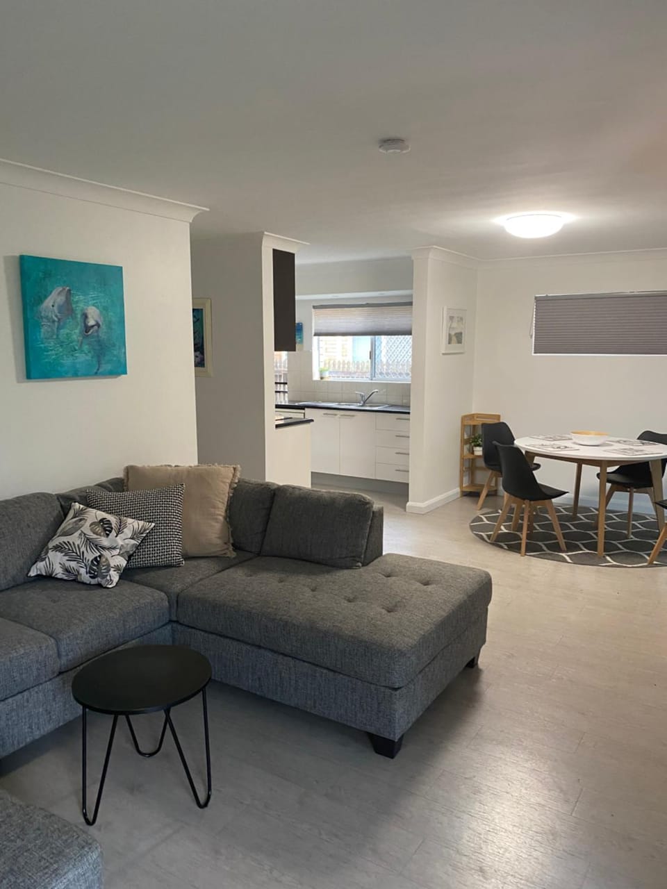 Kitchen or kitchenette, Living room, Dining area