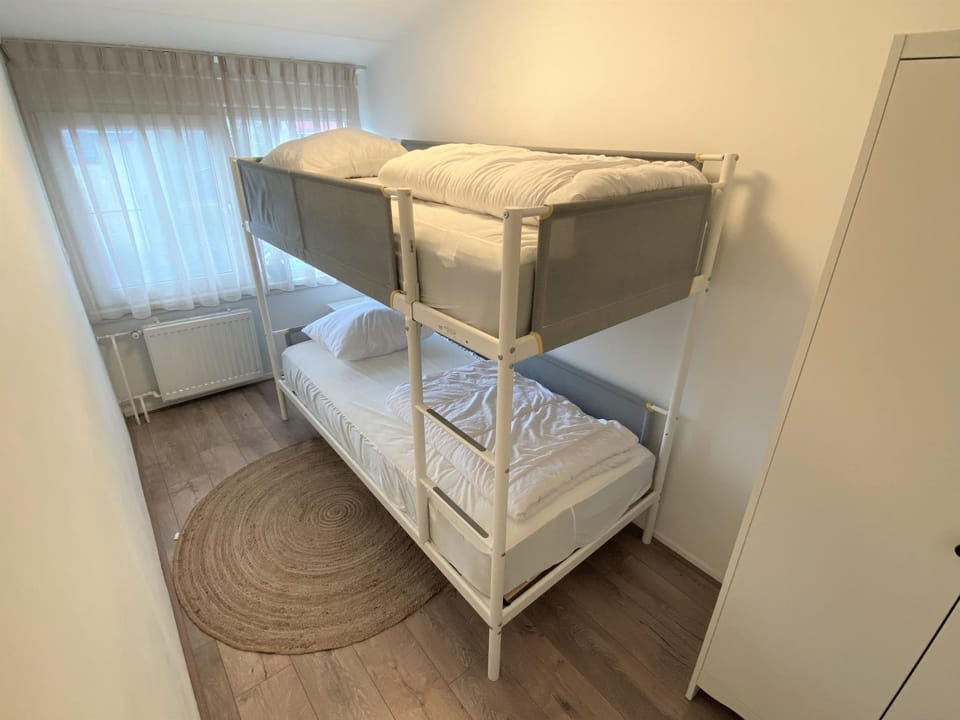 Bedroom, bunk bed, wardrobe