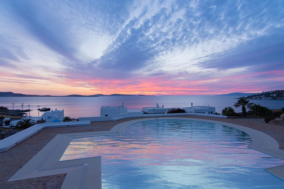 Pool view, Sea view, Swimming pool, Sunset