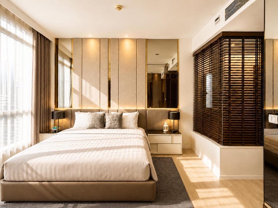 Bed, Photo of the whole room, Bedroom, wardrobe, air conditioner