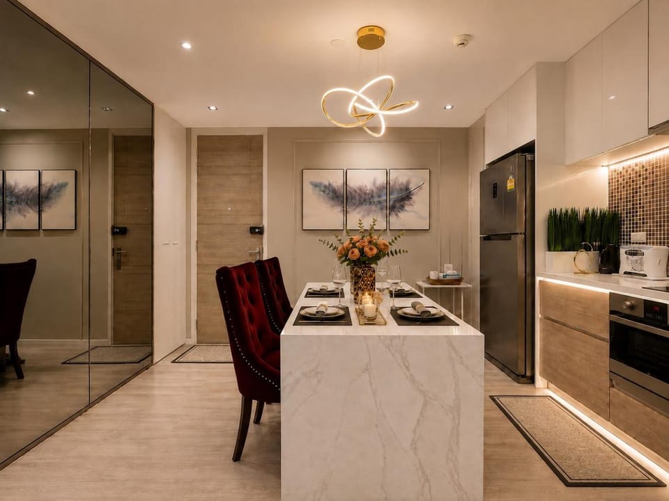 Kitchen or kitchenette, Dining area, oven, stove