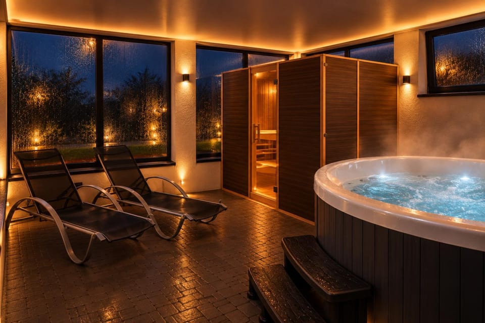 Hot Tub, Sauna, sunbed