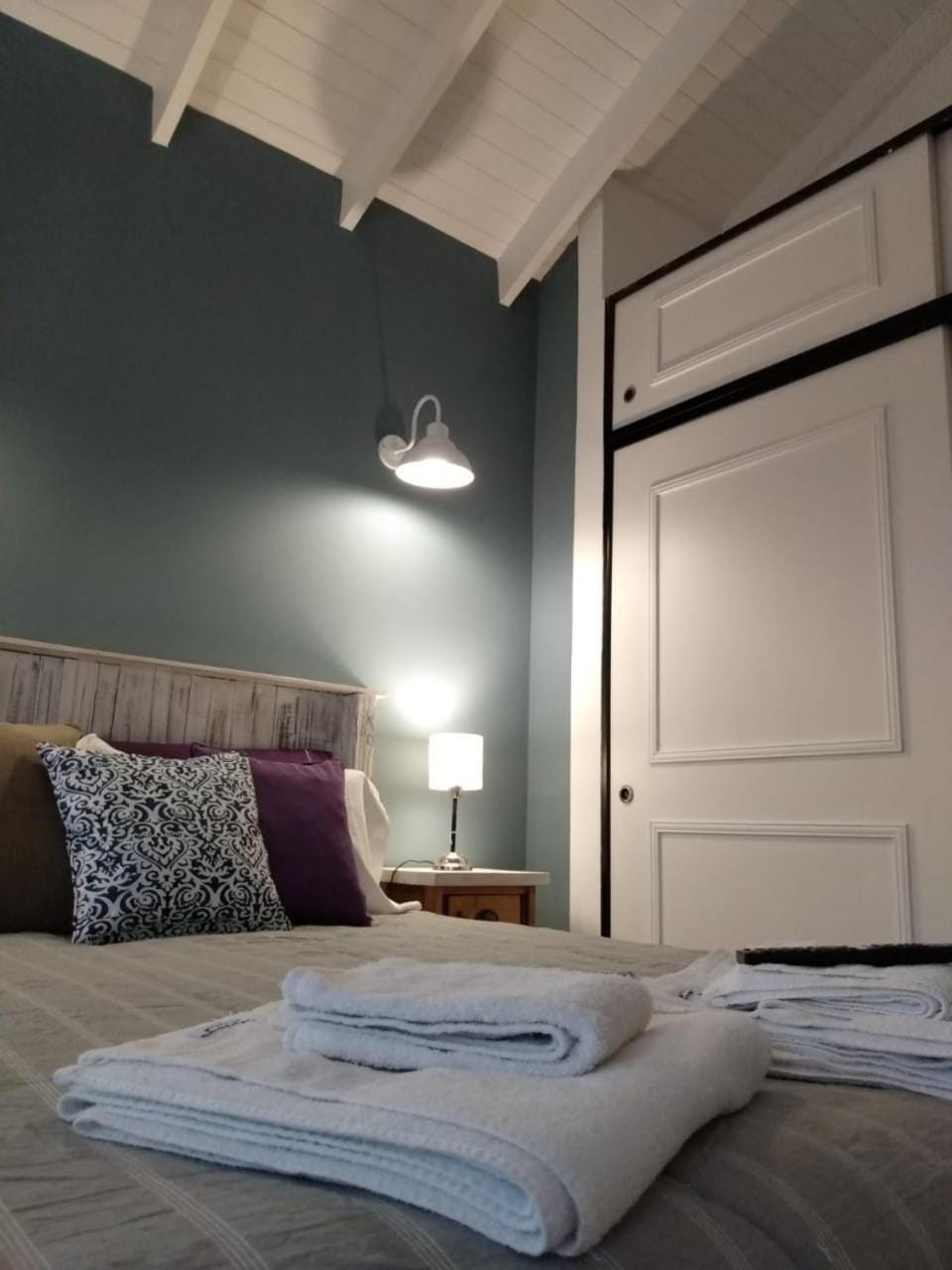 Bed, Photo of the whole room, Bedroom, towels, wardrobe