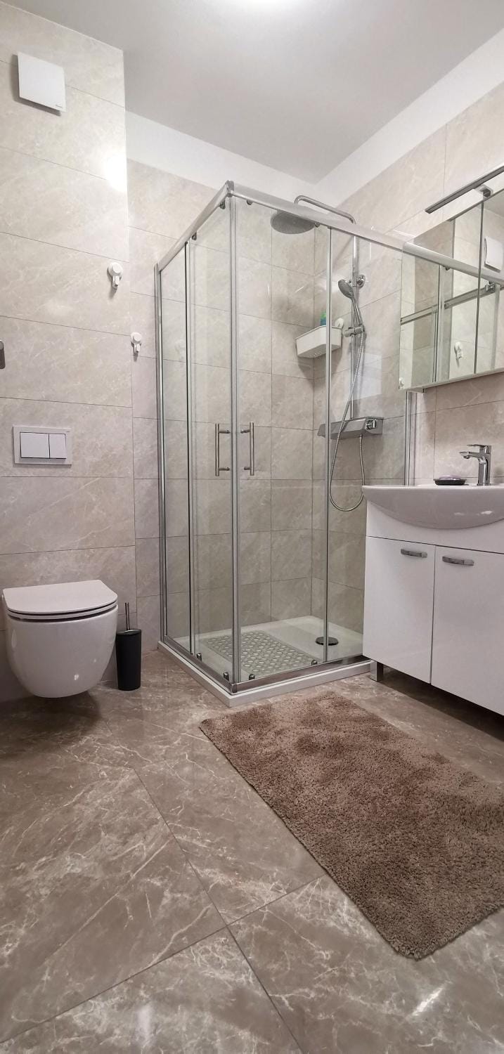 Shower, Toilet, Bathroom, towels