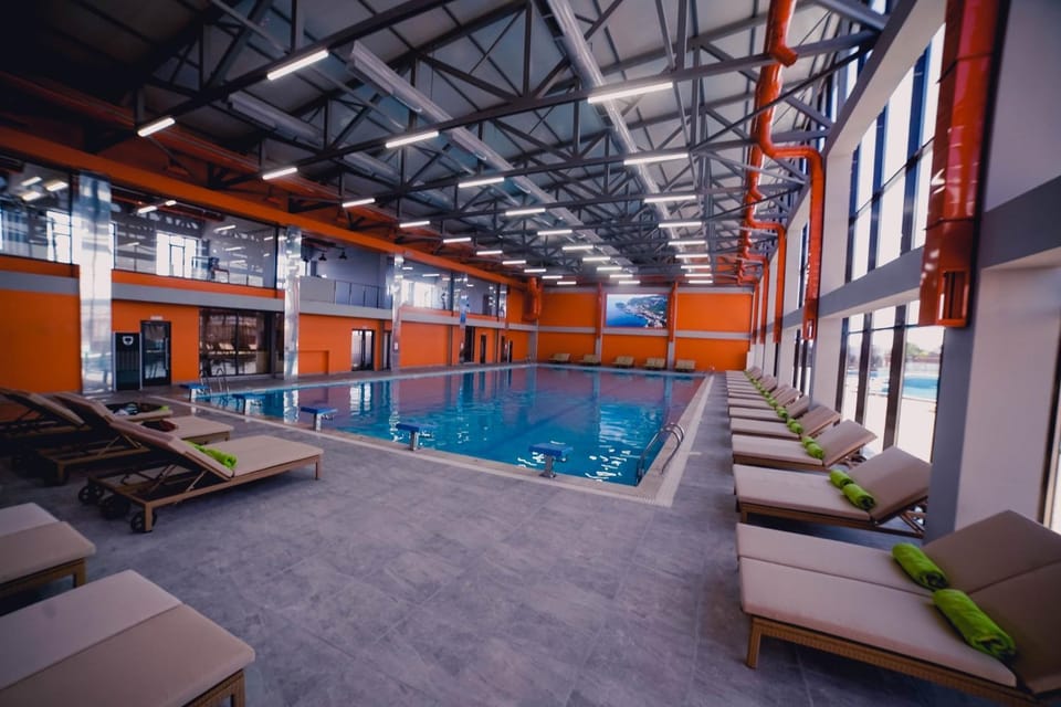 Pool view, Swimming pool, sunbed