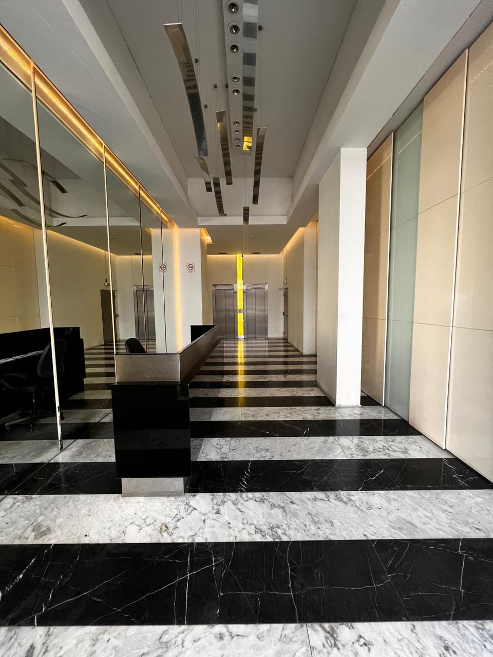 Property building, elevator
