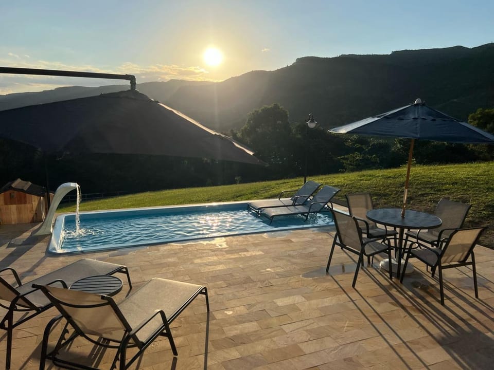 Pool view, Swimming pool, Swimming pool, Sunset