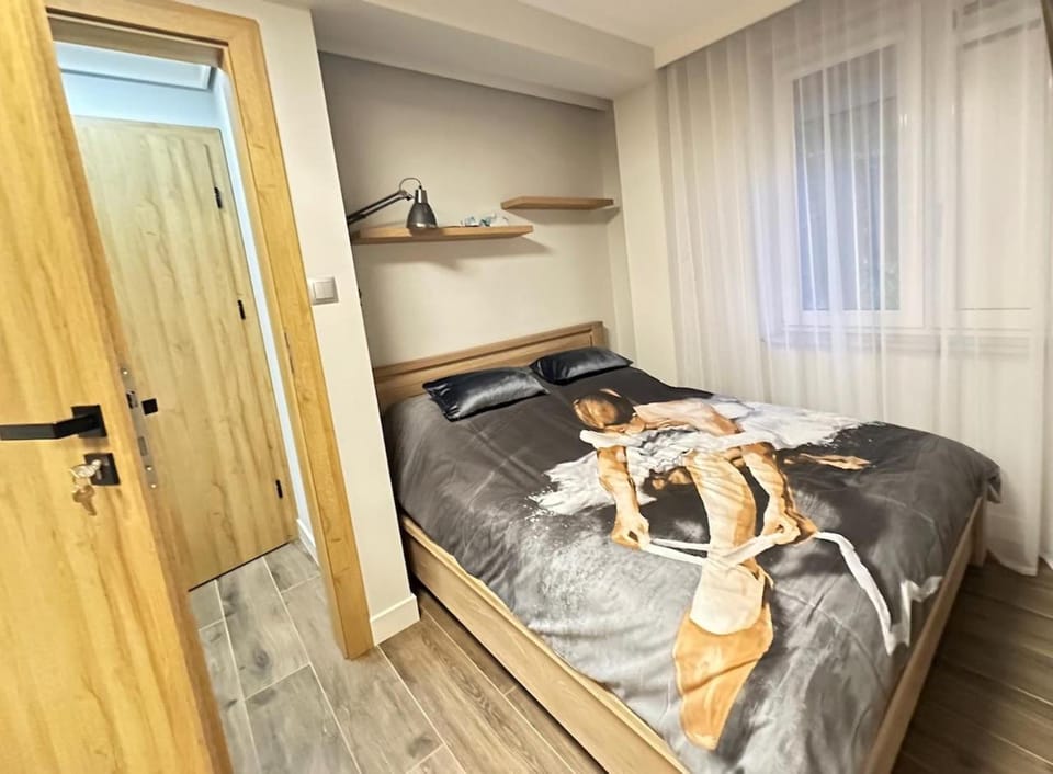Bed, Photo of the whole room, Bedroom, towels, wardrobe