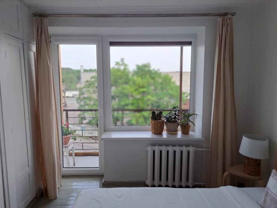 Bed, View (from property/room), Balcony/Terrace, Photo of the whole room, Bedroom