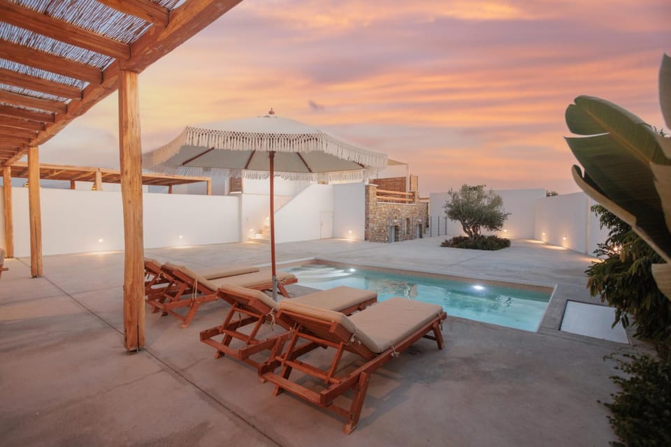 Pool view, Swimming pool, Sunset