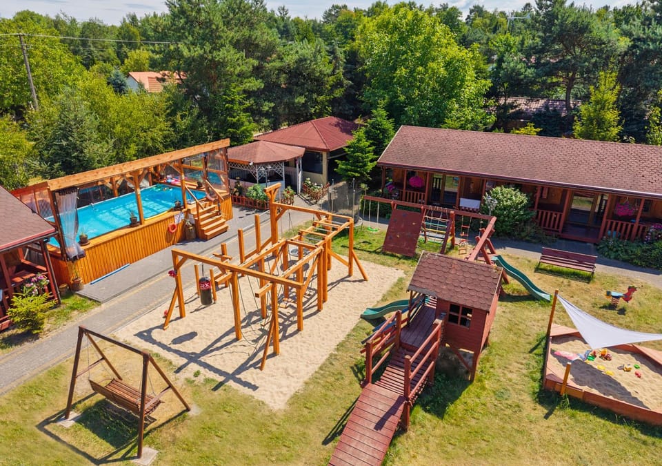 Property building, Natural landscape, Children play ground, Garden, Garden view, Pool view