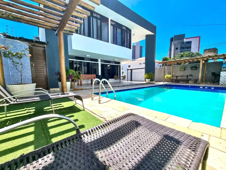 Patio, Pool view, Swimming pool, sunbed