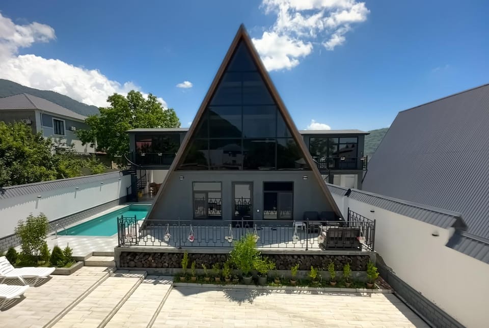 Property building, Patio, Pool view, Swimming pool