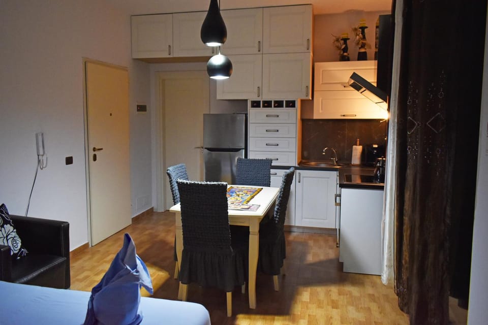 Kitchen or kitchenette, Dining area, stove