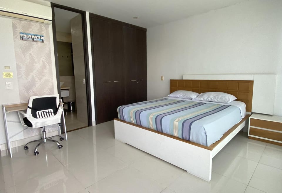 Bed, Bedroom, air conditioner