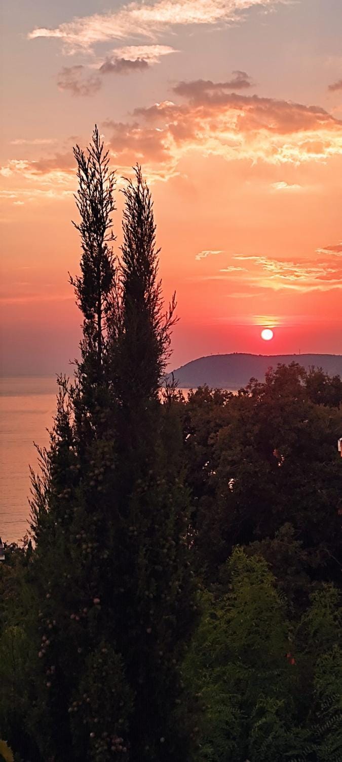 Natural landscape, Sea view, Sunset