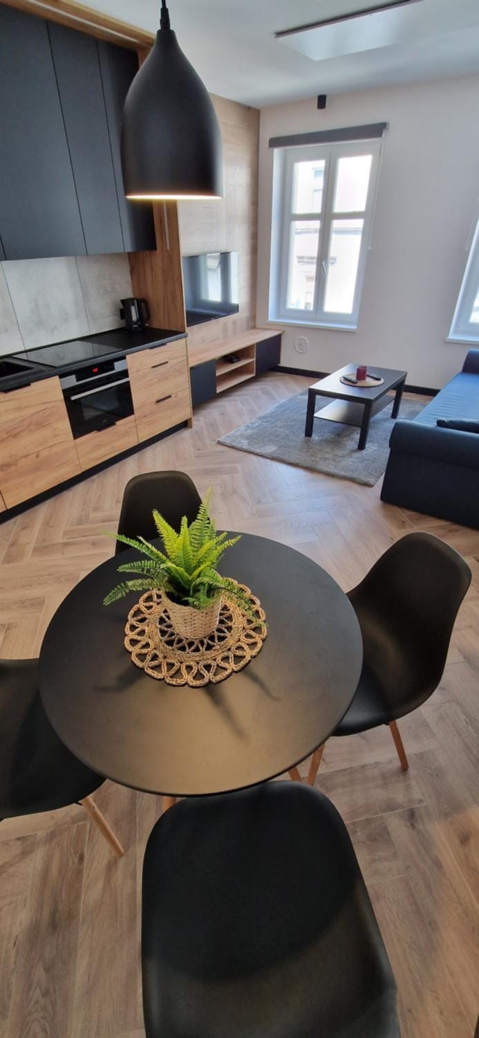 Kitchen or kitchenette, Living room, Dining area
