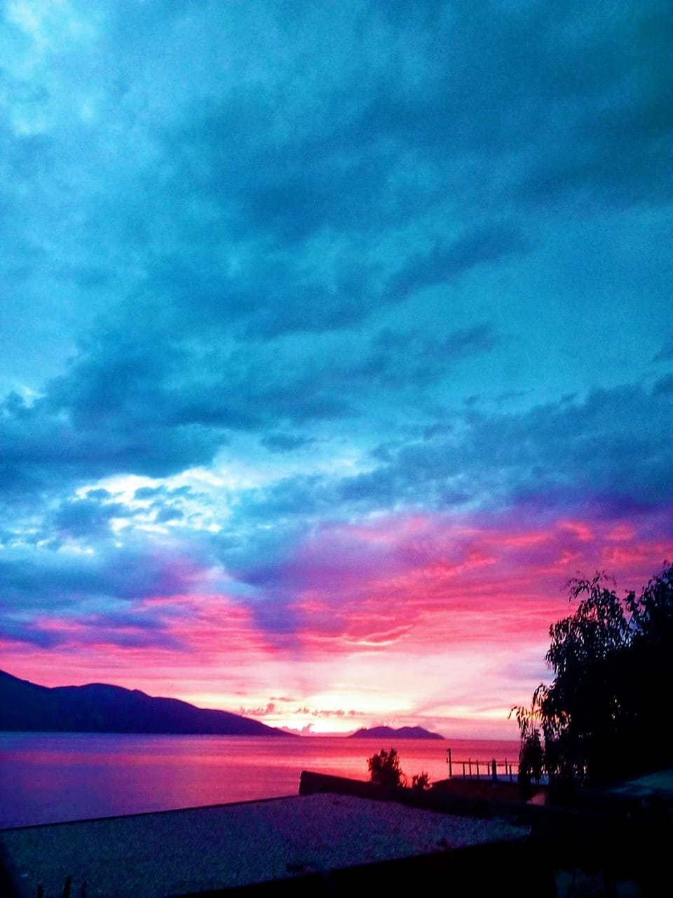 Nearby landmark, Natural landscape, Mountain view, Sea view, Sunset