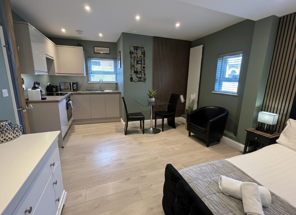 Kitchen or kitchenette, Living room, Dining area, Bedroom, oven