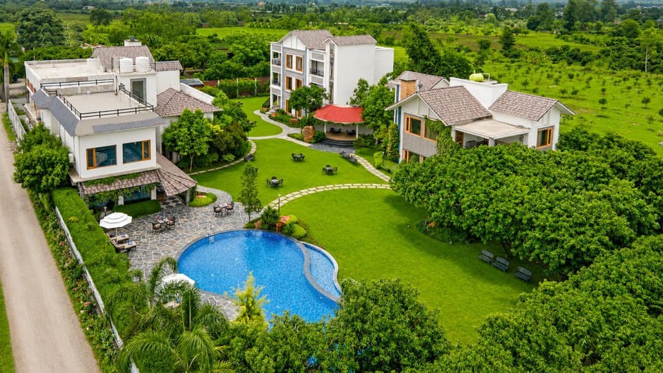 Natural landscape, Garden view, Pool view