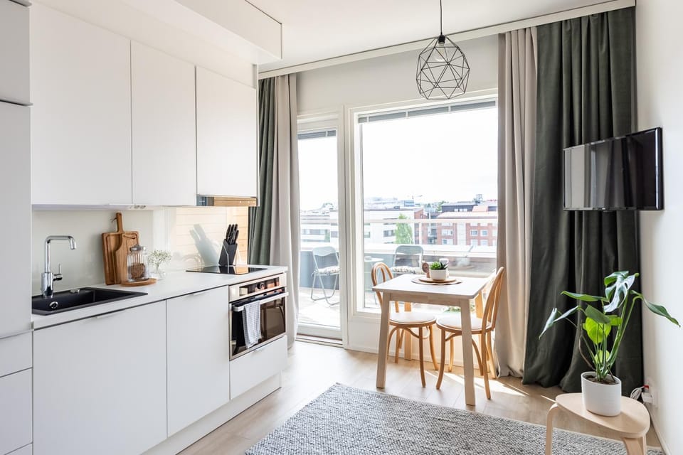 Kitchen or kitchenette, Living room, Seating area, Dining area, pet friendly, stove