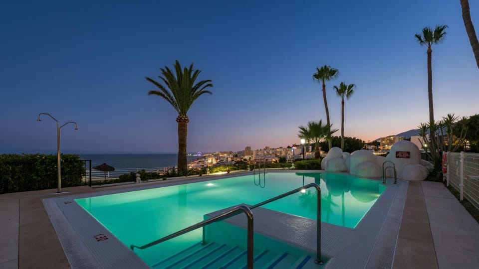Night, Natural landscape, Pool view, Sea view, Swimming pool, Sunset