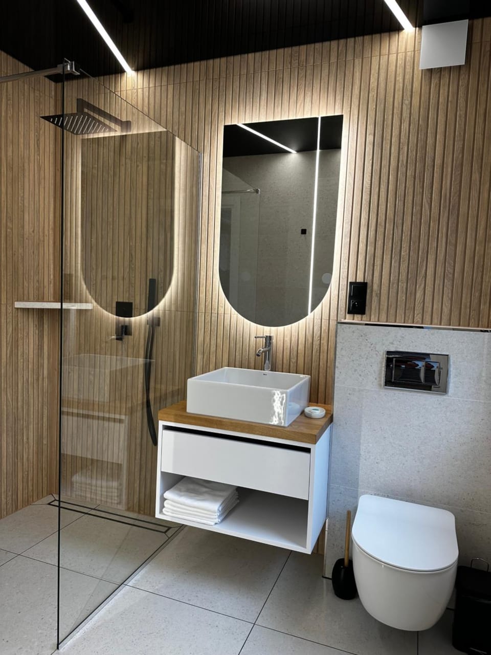 Shower, Toilet, Bathroom, towels