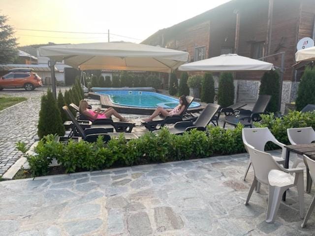 Patio, Pool view
