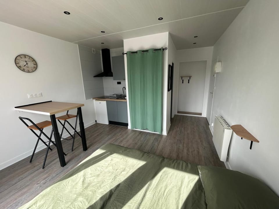 Bed, Kitchen or kitchenette, Photo of the whole room, Dining area