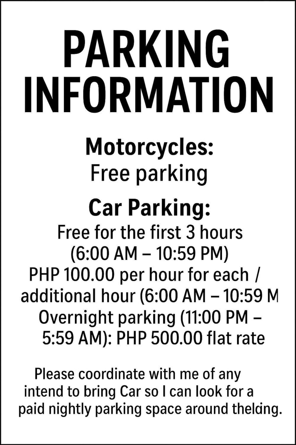 Parking