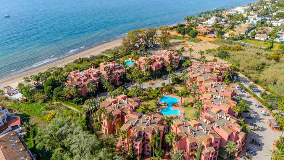 Natural landscape, Bird's eye view, Beach, Swimming pool