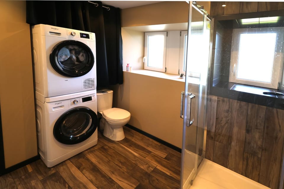 Toilet, washing machine, dryer
