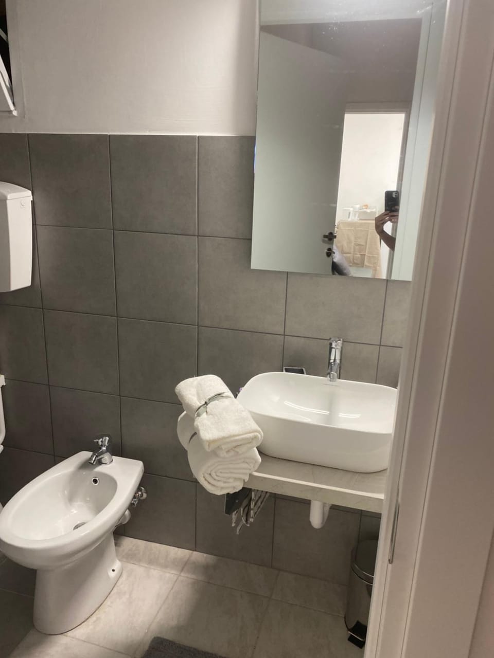 Shower, Toilet, bidet, towels
