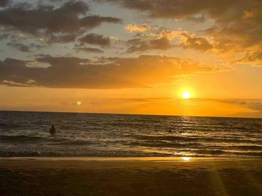 Beach, Sea view, Sunset