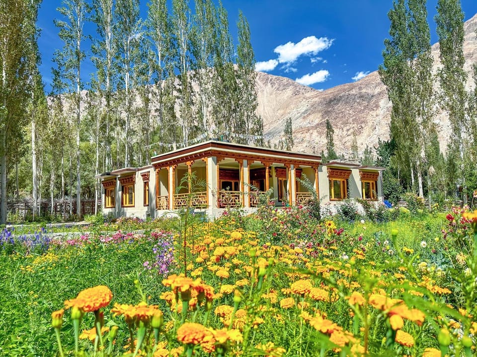 Property building, Natural landscape, Garden, Garden view, Mountain view