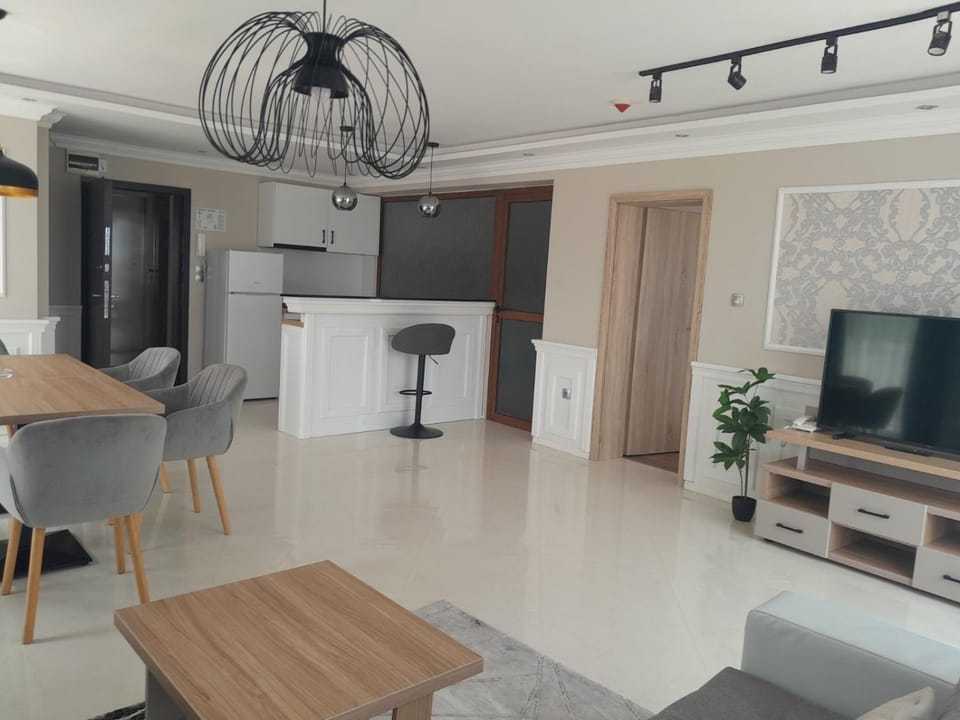 TV and multimedia, Kitchen or kitchenette, Living room, Seating area, Dining area