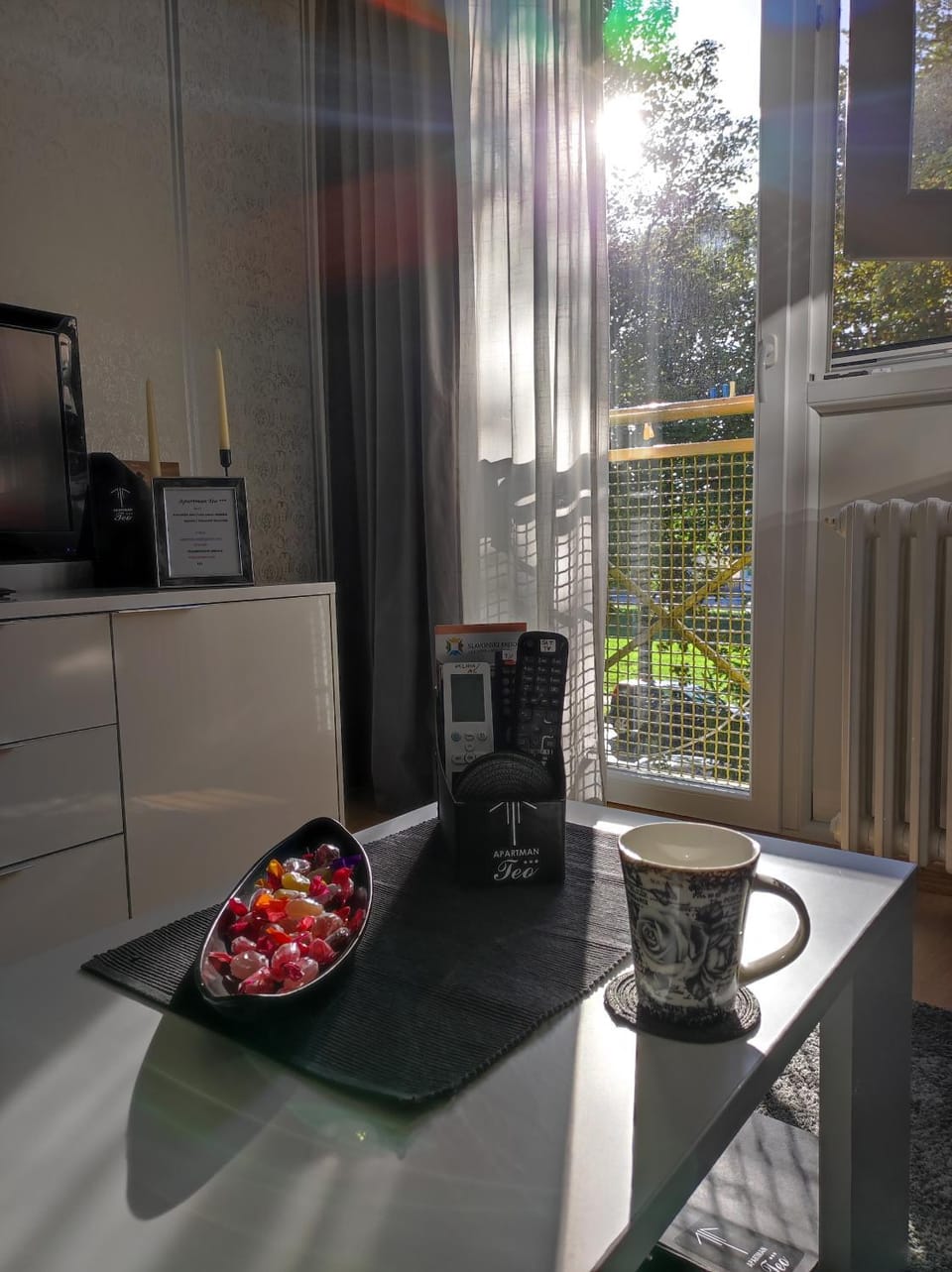 View (from property/room), Living room, Sunset