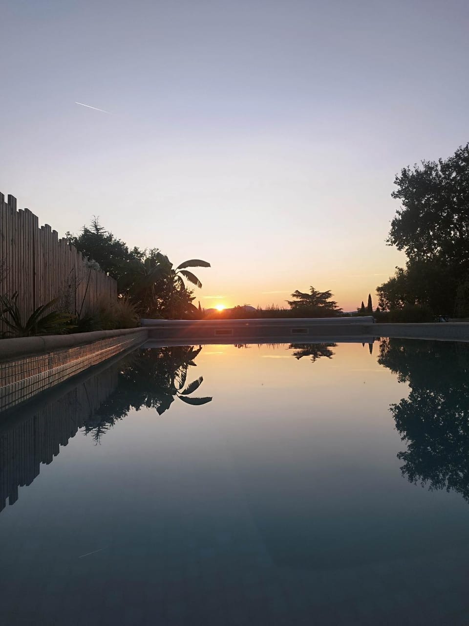 Swimming pool, Sunset