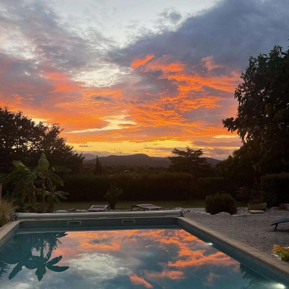 Swimming pool, Sunset