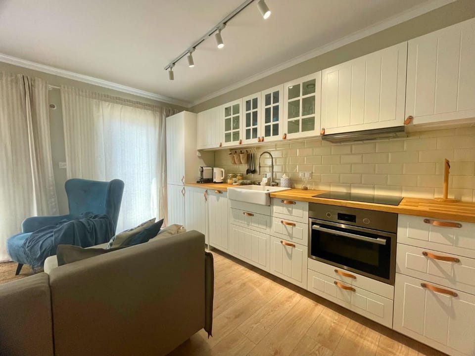 Kitchen or kitchenette, Living room, Seating area, dishwasher, minibar, pet friendly, stove