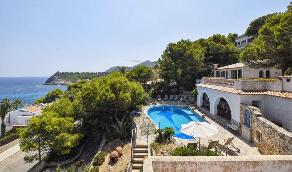 Property building, Living room, Swimming pool