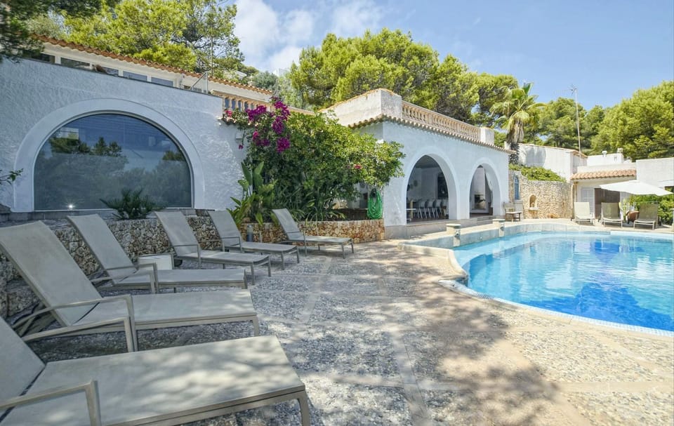 Property building, Living room, Swimming pool