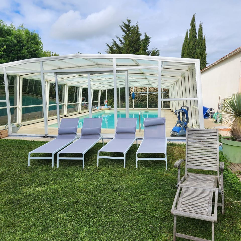 Pool view, sunbed