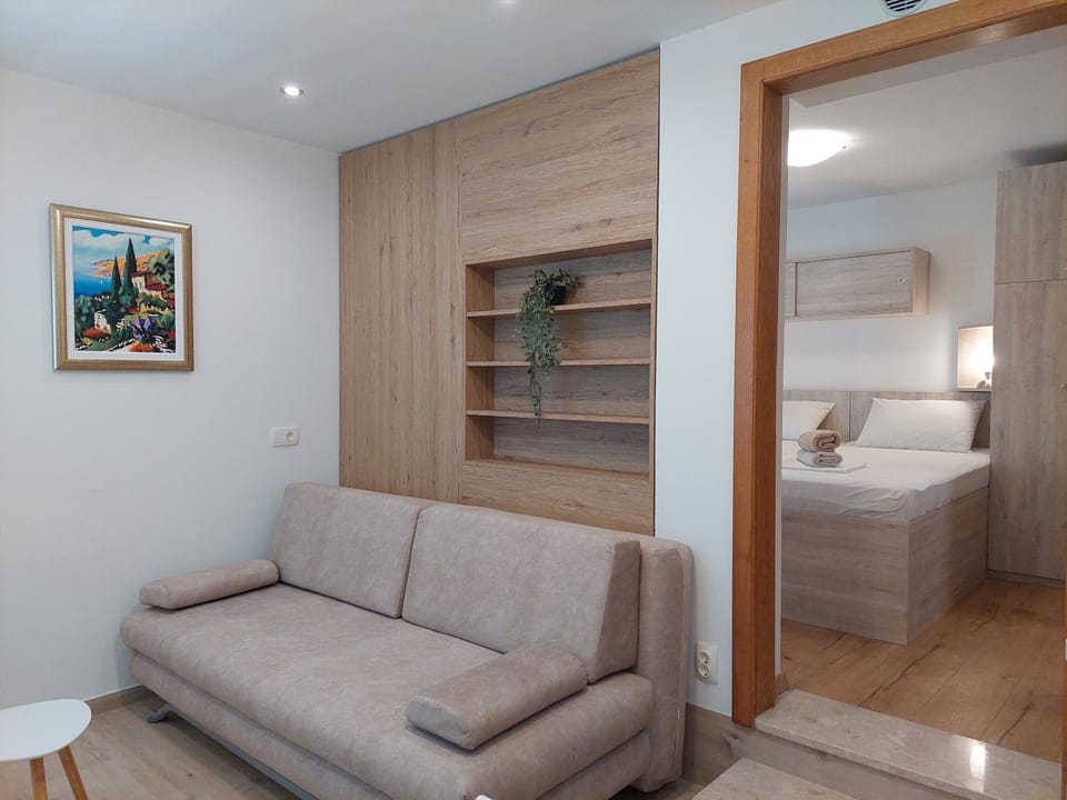 Bed, Living room, Photo of the whole room, Seating area, Bedroom