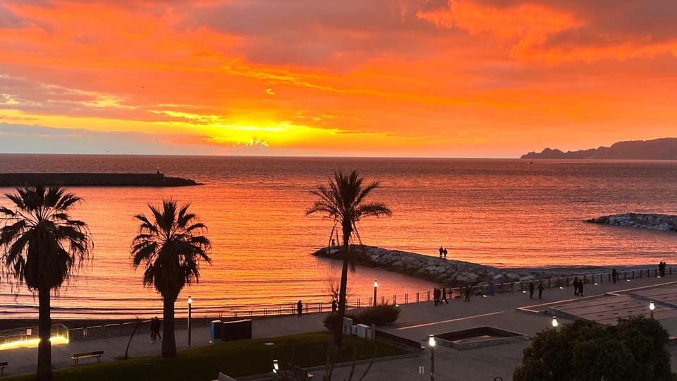 Balcony/Terrace, Living room, Sea view, Sea view, Sunset