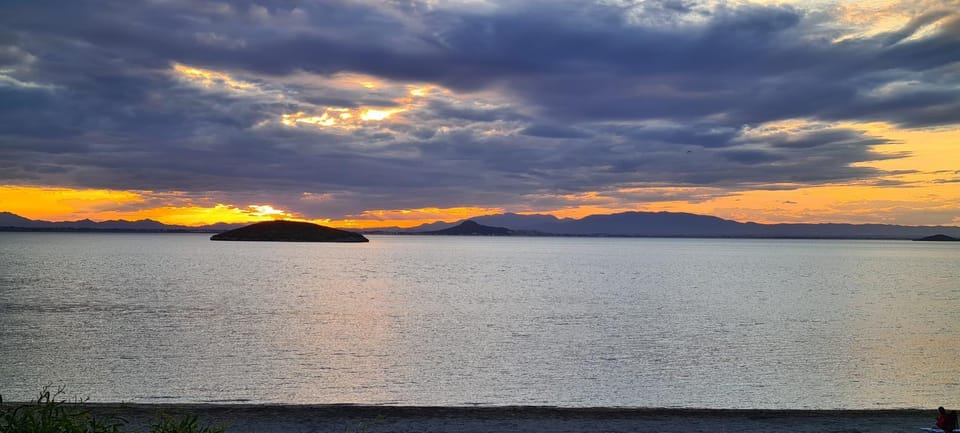 Beach, Sea view, Sunset