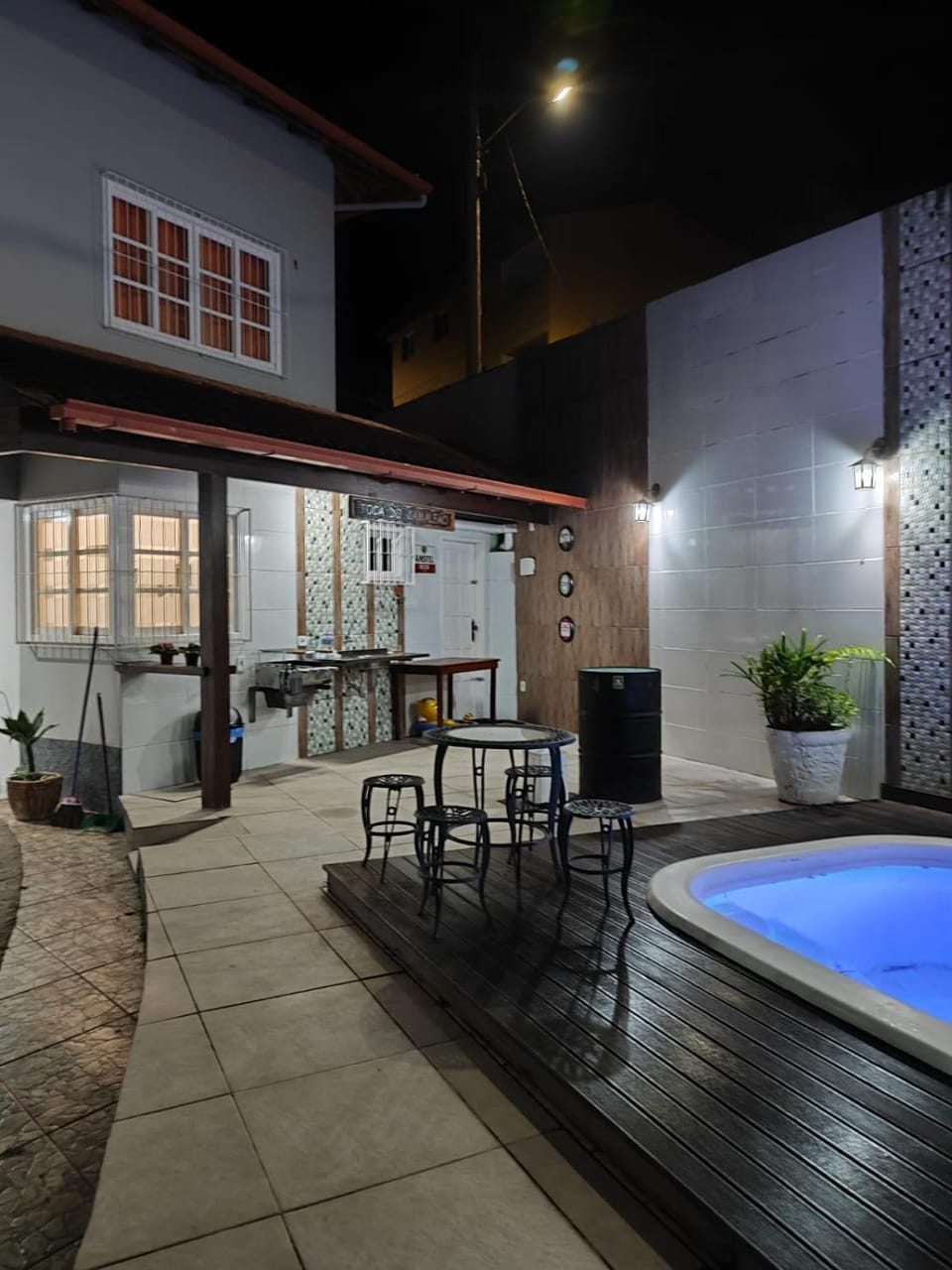 Night, BBQ facilities, Swimming pool, Swimming pool