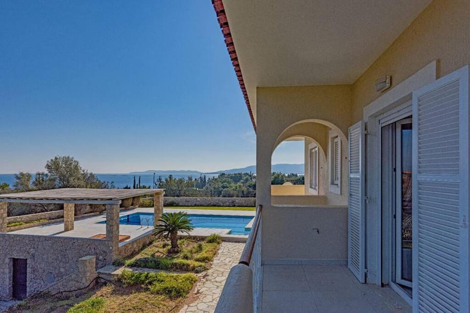 View (from property/room), Balcony/Terrace, Pool view, Swimming pool